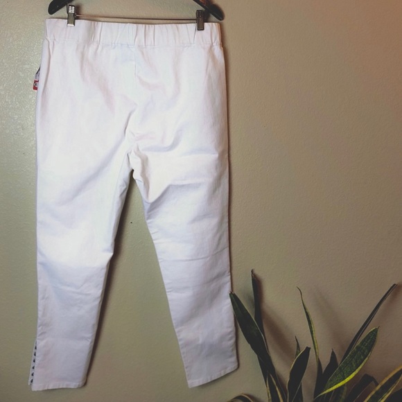 Soft Surroundings White Stretch Ankle Skinny Pull Up Pants NWOT - Picture 5 of 8